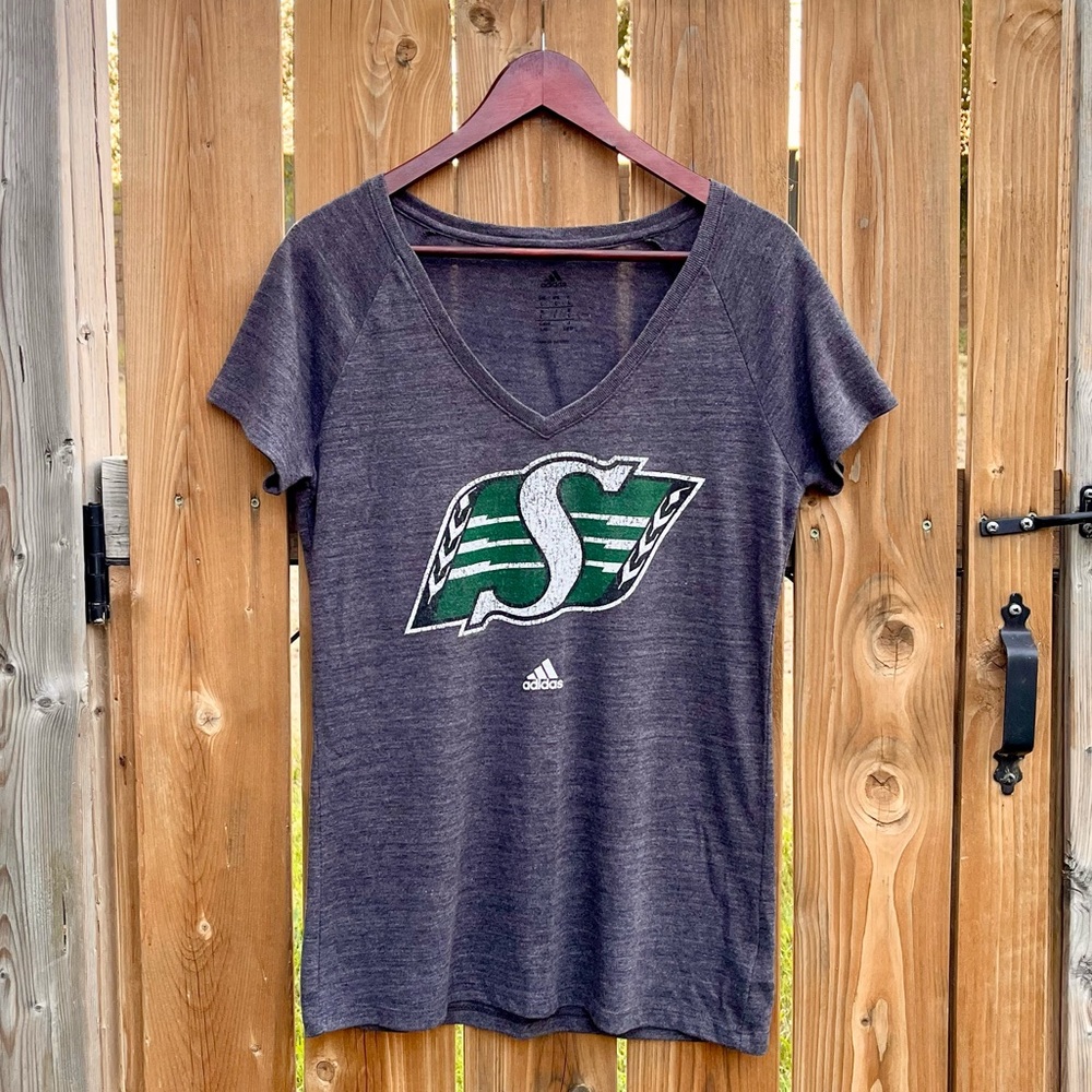 Adidas Women’s Saskatchewan Roughriders Shirt in Dark Grey